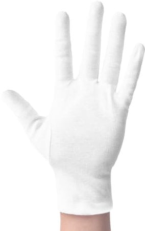 2 Pairs 100% Cotton Gloves for Moisturizing Gloves, White Gloves for Dry Hands, Size S