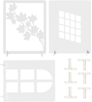 Andoer Lot de 3 papiers peints photographiques, tableaux lumineux et ombragés, fonds d'écran photo, panneaux lumineux pour fenêtres, aliments, cosmétiques, bijoux, ornements, maquillage, petit