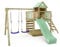 WICKEY Spielturm Klettergerüst Smart Cave mit Schaukel & Rutsche, Outdoor Kinder Kletterturm mit Sandkasten, Leiter & Spiel-Zubehör für den Garten (Pastellgrün)