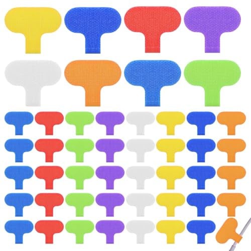32 Pcs Cable Label Tags, Multi-Color Waterproof Cable Labels Reusable Cables Tags Write On Cord Label Wire Labels for Cables Management and Identification