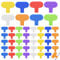 32 Pcs Cable Label Tags, Multi-Color Waterproof Cable Labels Reusable Cables Tags Write On Cord Label Wire Labels for Cables Management and Identification