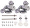 Toilet Seat Hinge-Zinc Alloy Soft Close Toilet Seat Fittings,Replacement Hinge with Fittings and Repair Parts, for Most Wooden Seat(A)