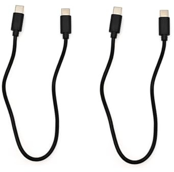 JZK 2X 30 cm câbles USB C vers USB C courts, charge rapide, 60W 20V 3A PD USB Type C câble données pour iPhone 16/15, pour Samsung Galaxy S23/S22/S21, pour Huawei Mate, pour MacBook Pro/Air