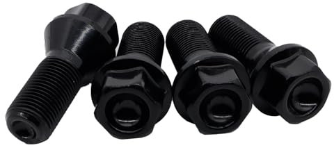 Alufelge Radbolzen Satz,Radschraube 20x Auto Rad Lug Schrauben Muttern 36136781151 36136890324 36136774896 Passend für BMW 1 3 5 7 Serie X1 X3 X5 X6 F20 f30 F07 F25 E70 M14x1.25