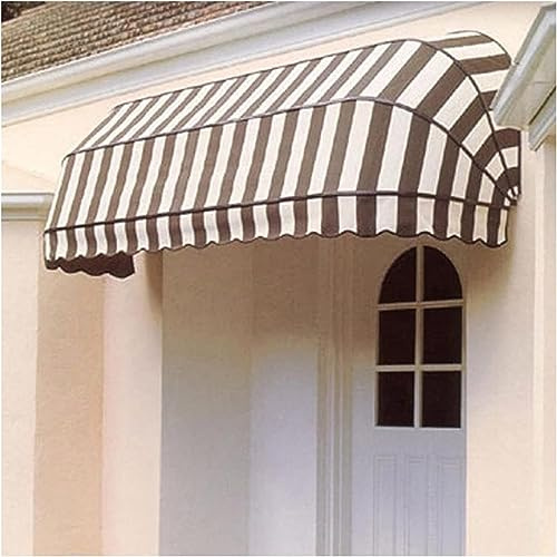 Einziehbare französische gebogene Markise, manuell, wasserdicht, Sonnenschutz für Garten, Veranda, Café, Tür, Fenster