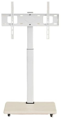 TV-Ständer, Weiß, Mobiler TV-Trolley Mit Rädern, Bodenmontage, Rack For Zuhause, 55/65/75 Zoll, Höhenverstellbar(White)