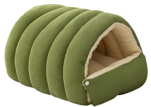 Winterhöhle – Abnehmbares Und Waschbares Kissen, Geschlossenes Katzenbett Für Den Winter – Warmes Nest, Schlafbett, Welpenhaus, Kleine Hundehöhle Für Den Innenbereich, Wohnzimmer, Garten, Hof