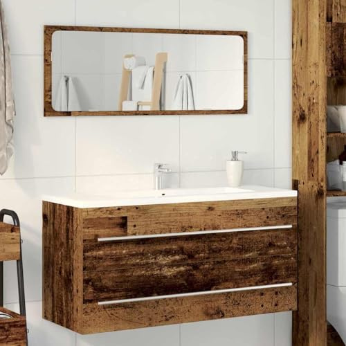Frdhee Wc Schrank Badschrank Klein,| Spülenschrank | mit Schubladen Wandmontiert Holzwerkstoff,Aufbewahrungsschrank für Badezimmer Waschküche