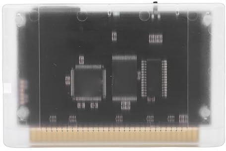 Fockety Scheda di Gioco 4000 in 1, Cartuccia di Gioco di Carte in ABS con Scheda di Memoria da 8 GB Fino a 32 GB, per Console di MD1 MD2 MD3 CD X 32X Mega Drive/Master System (Bianco trasparente)