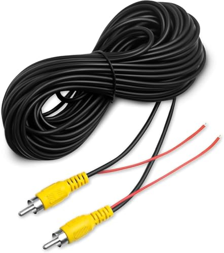 Vtopek 8m Kabel für Rückfahrkamera Auto Standard-RAC-Schnittstelle | Universal RCA Video Kabel Verlängerung, Stabiles Signal, Hohe Störfestigkeit, Hohe Kompatibilität für DVD-Monitors/Autoradios