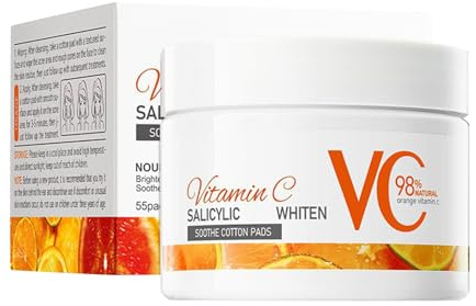 Salicylsäure-Pads Für Alle Hauttypen Haut Aufhellen Tiefenreinigende Poren Facial Toner Pads Vitamin CGesichtspeeling Pads 55stück
