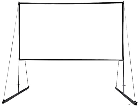 Projektionswand Tragbare Diaprojektionswand 150 Zoll Dia Leinwand Beamer 16: 9 Mobile Stativleinwand mit Ständer - Schwarz, Weiß