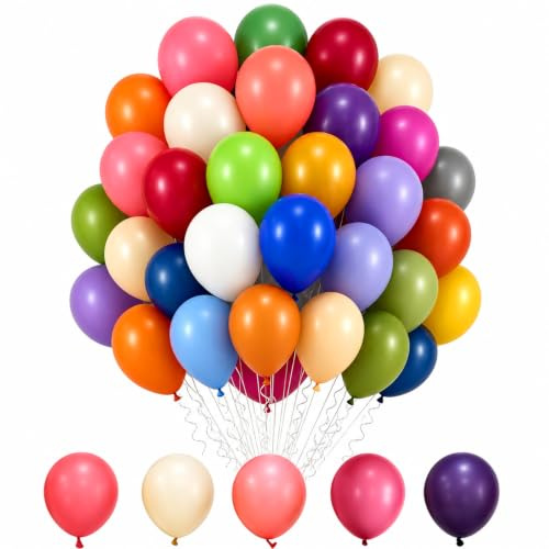 100 Stück Kleine Luftballons Bunt Retro,5 Zoll Helium Ballons Pastellfarben | Retro Mischfarben Regenbogen Luftballons, Luftballon Geburtstag Mädchen, für Geburtstag Hochzeit Babyshower