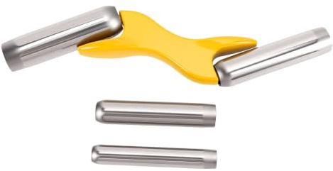 Zerodis Masonry Jointer Tool, 4 Sizes 1/2 5/8 3/4 7/8 in Stainless Steel Bricklaying Trowel with Protective Cover for Brick Pointing Wall Repair (Yellow)