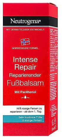 Neutrogena Norwegische Formel Intense Repair, Fußpflege Salbe für Füße mit Glycerin & Panthenol für rissige, raue & trockene Füße (3 x 50 ml)
