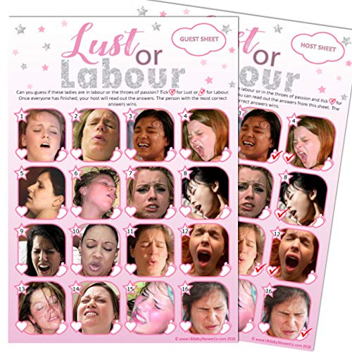 UK Baby Shower Co Ltd, Labour or Lust Baby Shower Party Game (Pink)