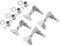 Alomejor 4 Stück Bassgitarren Stimmwirbel 2L2R Versiegelt Fischschwanzförmiger Knopfbass Gitarren Mechaniken Knöpfe für Precision Bass und Jazz Bass(Silber) E -Gitarrenzubehör