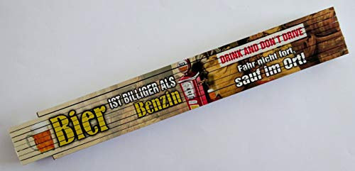 Zollstock Gliederstab Meterstab 2m Bier ist billiger als Benzin drink and don´t drive