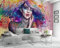MUMUWUSG Fototapete 3D Effekt Wandgemälde Farbe Graffiti Kunst Mädchen Wandbild Tapete Modern Vlies Riesiges Bild Wohnzimmer Schlafzimmer Jugendzimmer Wanddekoration 360X230Cm