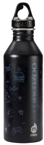Coocazoo Edelstahl-Trinkflasche, Blue, schwarz-blau, einwandig, Drehverschluss, 18/8-Edelstahl, ohne Weihmacher, praktisch für Schule/Freizeit, für kohlensäurehaltige Getränke, recyclebar, 0,75L
