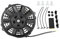 Universal Electric Radiator Slim Fan, 7in Slim Electric Radiator Cooling Fan Thermo 12V Universal with Mounting Kit Radiator Push Pull Radiator Fan Assembly