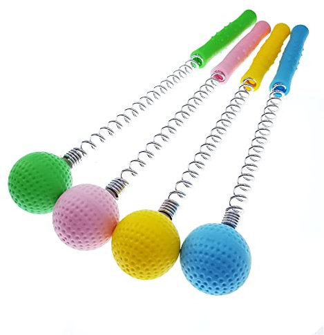 LTLCLZ 4Pcs Handbuch Massage Hammer Stick Ball Körper Massager Feder Elastizität Klopfen Schulterarm Bein Hüfte Taille Ganzmassagewerkzeug