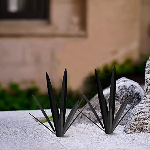 2 x extra große Tequila-Skulptur, rustikal, Metall-Agave, Heimdekoration, rustikal, handbemalt, Agave, Gartenornamente, Outdoor-Dekoration, Figuren, Haus, Hof, Dekoration, Rasen-Ornamente