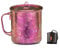 TiTo Titanium Tasse de camping, thé, café - Ultra légère et portable - 450 ml - Poignée pliable en titane - Avec couvercle - Pour l'extérieur, la randonnée, le pique-nique, le feu ouvert (rose rouge)