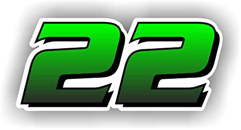 AMA SHOP Adesivo Sagomato numeri racing personalizzabile mod.5 |Sticker per Casco, Moto, Camper,Barca | autoTuning |