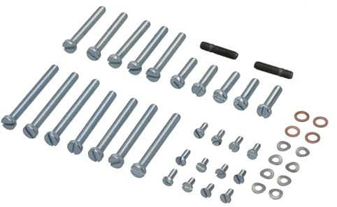 Set: Zylinderschrauben, Schlitz für Motorgehäuse, schwarz - für Simson SR1,