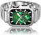 HASLFM Edelstahl Apple Watch Armband mit Gehäuse Kompatibel mit Apple Watch Series 6/5/4/SE/3/2/1(44mm/42mm), Robustes Metall iWatch Band und Schutzhülle für Männer, Silber