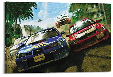 ESTE JDM Sportauto für Sega Mitsubishi Revo Supercar Racing Car Poster Dekorative Malerei Leinwand Wandposter und Kunstbild Druck Modern Familie Schlafzimmer Dekor Poster 50 x 75 cm