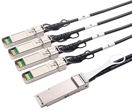 10Gtek für Cisco QSFP-4SFP10G-CU2M, 40Gb/s QSFP + zu 4X SFP + Direct Attach Breakout-Kabel, Passiv, 2-Meter(6.5ft)