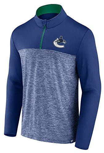 Fanatics NHL Vancouver Canucks Iconic Defender Troyer 1/4 Zip Zipper Jacke XXL