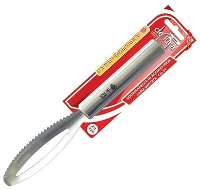 SQUAMA PESCE IN ACCIAIO INOX 430 CON LAMA DENTATA CM 11 DE LUCA SQUAMAPESCE