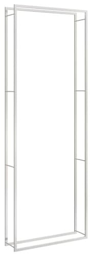 vidaXL Brennholzregal, Kaminholzregal mit viel Stauraum, Kaminholzständer Feuerfest Korrosionsbeständig, Kaminholzhalter Stapelhilfe Feuerholzregal, 110x28x312cm Edelstahl