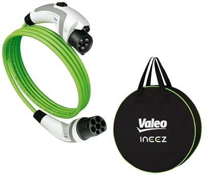 Valeo Ineez - 652107 - Ladekabel für Elektro- oder Plug-In-Hybrid-Fahrzeuge mit Transporttasche - Typ 2 auf Typ 1 - 7,4 kW - 10 Meter