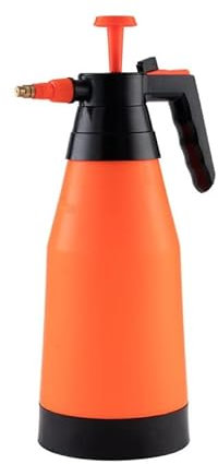 SMBAOFUL Pulverizador de gatillo de 2 L, Botella pulverizadora a presión portátil Naranja con Boquilla Ajustable, Bomba Manual, pulverizador de Agua para jardín, pequeño y Compacto