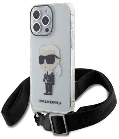 Karl Lagerfeld Cover for iPhone 15 Back-Cover hul - IML IKONIK CROSSBODY - Transparent