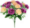 Künstlicher Nelken Strauß 38 cm Kunstblumenstrauß Herbstblumen Blumensträuße Seidenblume Herbstdeko Kunstblumen wie echt Dekoblumen Bouquet Mittelstück Blumenstrauß Hochzeit Haus Tischdeko