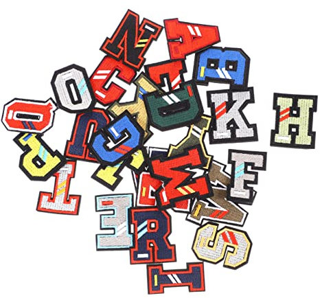PLAFOPE 26piezas Parches Bordados Para Ropa Decorativos Letras Parches Termoadhesivos