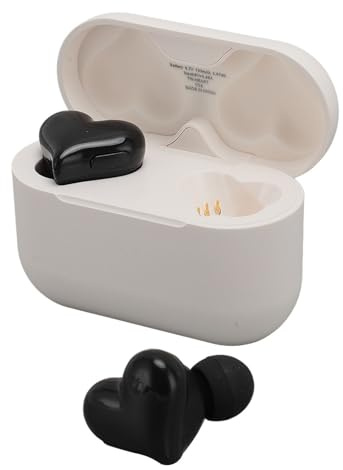 XUMIUZIY Herzförmige Kabellose Ohrhörer, Bluetooth 5.3 In Ear Kopfhörer mit Geräuschunterdrückendem Mikrofon, wasserdichte HiFi Stereo Ohrhörer mit Ladeetui, Niedliche Ohrhörer für