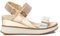 XTI - Sandalia Mujer Oro - Calzado Cómodo y Versátil - Moda casual - Modelo 14388201 (Talla 38)