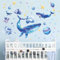 SHUCHING Großer Blauwal Wandtattoos, Wolke Stern Mond Wal am Himmel Wandaufkleber, Wandsticker Wanddeko für Wohnzimmer Schlafzimmer Kinderzimmer Babyzimmer