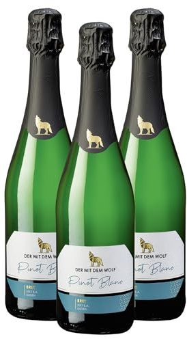Wolfenweiler Pinot Blanc brut - Eleganter badischer Weißburgunder Sekt mit feinen Fruchtaromen von frischen Äpfeln - Feinperlig, perfekt als Sektgeschenk (3 x 0,75l)
