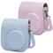 Embhlitfe Camera Cases for Fujifilm Instax Mini 12/11/9/8 - Premium PU Protective Sleeve with Adjustable Strap, Compact Instant Camera Bag Compatible with Mini 12 Case & Digital Cameras (Blue)