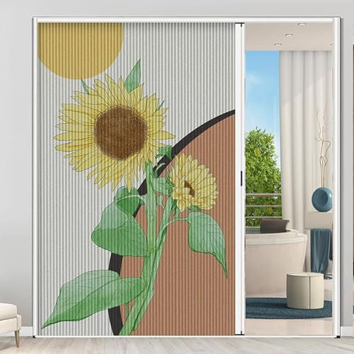 Porte AccordéOn Interieur Rideaux Plissés, Séparateur de Porte Accordéon, Porte Pliante pour Entrée de Maison, Garage, Petit Espace, Porte Plissée Coulissante Compacte avec Matériel D'installation(190