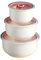 lcvtos Cuencos de Cerámica con Tapa, Juego de 3 Cuencos Encajables, Aptos para Horno, Microondas y Lavavajillas. Cuencos de Porcelana para Almuerzo y Almacenamiento de Cocina(250/500/750 ml) (D)