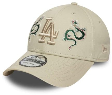 New Era 9Forty Strapback Cap Snake Los Angeles Dodgers Beige