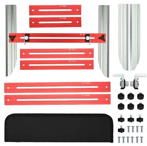 aleawol Stair Treads Gauge Measuring Tool, 8-72in Adjustable Length